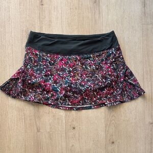 🍋 Lululemon Floral Black and Pink Women's Tennis Skirt